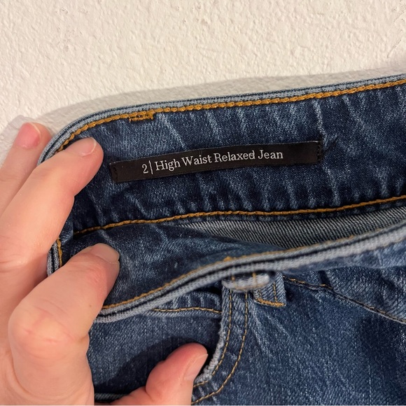 Talbots High Rise Relaxed Straight Jeans 2 Mom Jean Aesthetic Palisade Wash - Picture 4 of 12